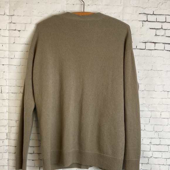 NAADAM 100% Cashmere Boyfriend Cardigan XS Brown Oversized old money luxury - Picture 14 of 16